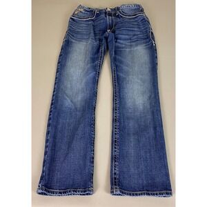 Ariat M4 Relaxed Boot Cut Jeans Men's Size 31x32 Medium Wash Blue Denim EUC